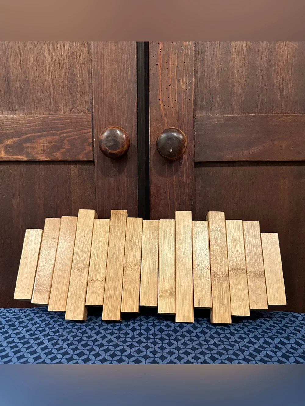 Wooden coat rack • hanger • folding • towel hooks • bamboo